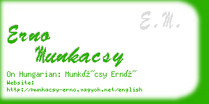 erno munkacsy business card